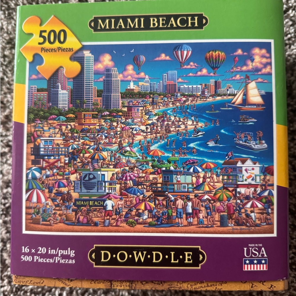 Miami Beach Puzzle - 500 Pieces - Colorful